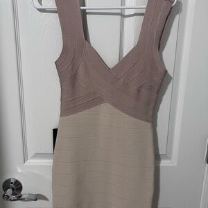 Bebe size Small Elegant Two-Tone Bandage Dress